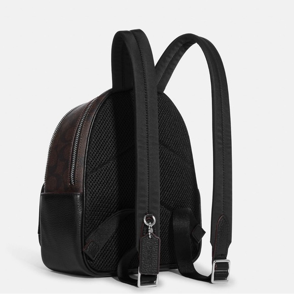 NWT Coach Mini Court Backpack In Signature Canvas With Leopard Print - Picture 14 of 14